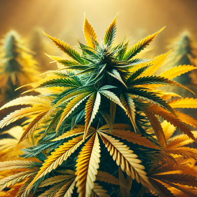 Yellow leaves on cannabis plants